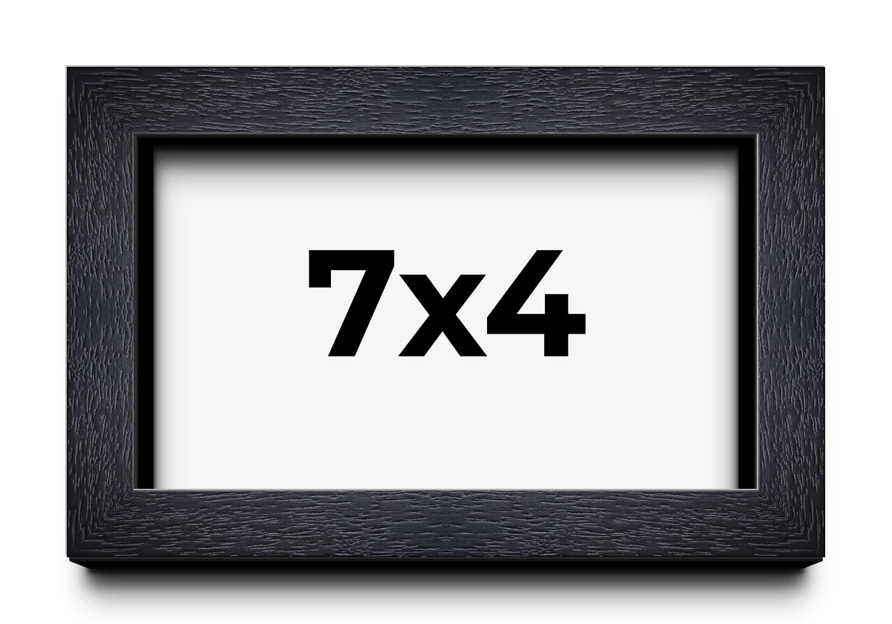 Photo Size Shadow Box 1" Depth Black Picture Frame - UV Acrylic, Backing, Hanging Hardware